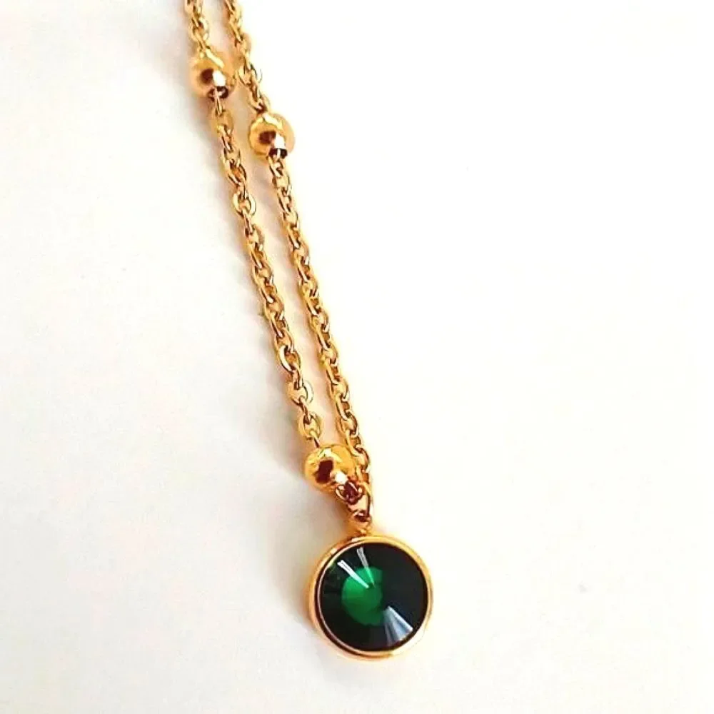 Last Chance! Green Crystal Necklace
